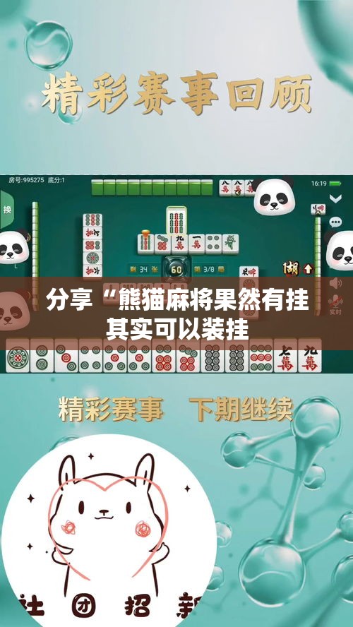 分享“熊猫麻将果然有挂其实可以装挂