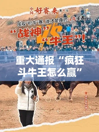 重大通报“疯狂斗牛王怎么赢”其实是有挂