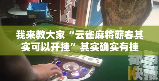 我来教大家“云雀麻将蕲春其实可以开挂	”其实确实有挂