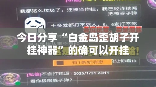 今日分享“白金岛歪胡子开挂神器”的确可以开挂