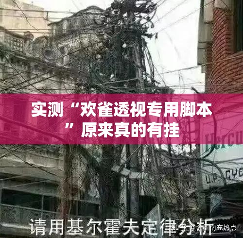 实测“欢雀透视专用脚本	”原来真的有挂