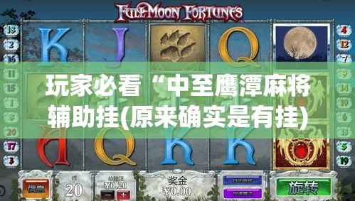 玩家必看“中至鹰潭麻将辅助挂(原来确实是有挂) 玩家必看“中至鹰潭麻将辅助挂(原来确实是有挂)