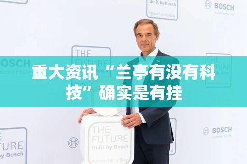 重大资讯“兰亭有没有科技”确实是有挂