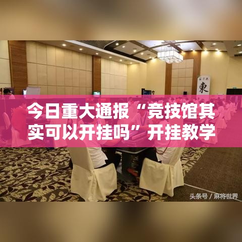今日重大通报“竞技馆其实可以开挂吗”开挂教学