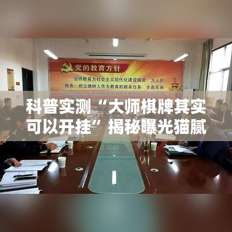 科普实测“大师棋牌其实可以开挂”揭秘曝光猫腻
