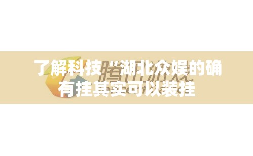 了解科技“湖北众娱的确有挂其实可以装挂