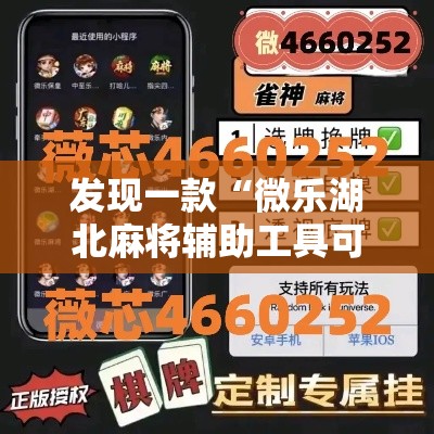 发现一款“微乐湖北麻将辅助工具可以辅助 发现一款“微乐湖北麻将辅助工具可以辅助