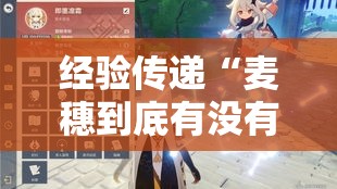 经验传递“麦穗到底有没有挂”详细开挂玩法